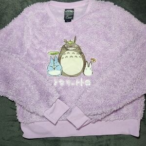 My Neighbor Totoro Plush Pullover - Light Lavender Size S/M Sleepwear